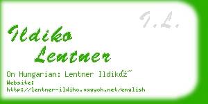 ildiko lentner business card